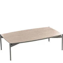 Wohnen 85x50 Couchtisch mit Glas Beschichtung Taupe - Basel