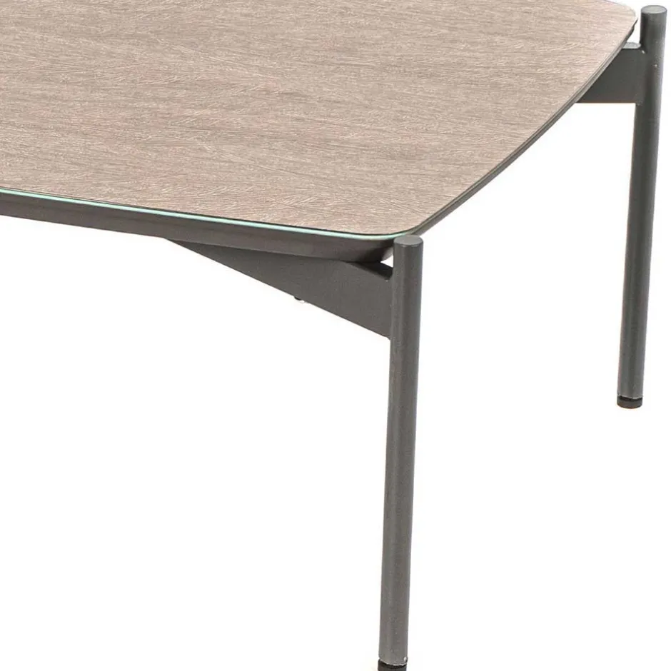 Wohnen 85x50 Couchtisch mit Glas Beschichtung Taupe - Basel