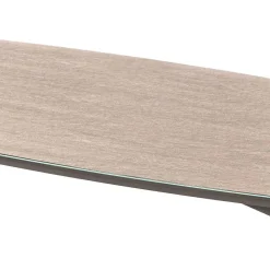 Wohnen 85x50 Couchtisch mit Glas Beschichtung Taupe - Basel