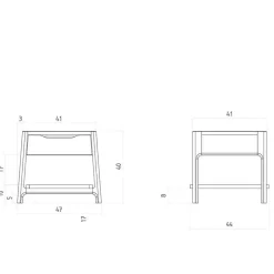 140x200 Designbett aus Wildeiche - Puwa^Wohnen Sale