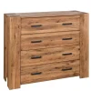 120x100 Eiche Kommode mit Metallgriffen - Latinossa^Wohnen Hot