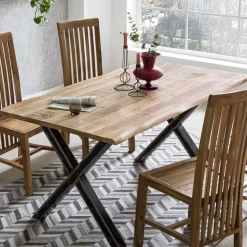 160x85 Esszimmertisch aus Mangoholz - Bastiono^Wohnen Sale