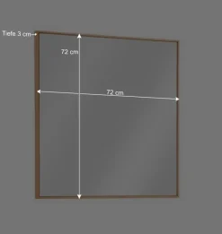 72x72 Flurspiegel mit Massivholz Wildeiche - Mandrey^Wohnen Best