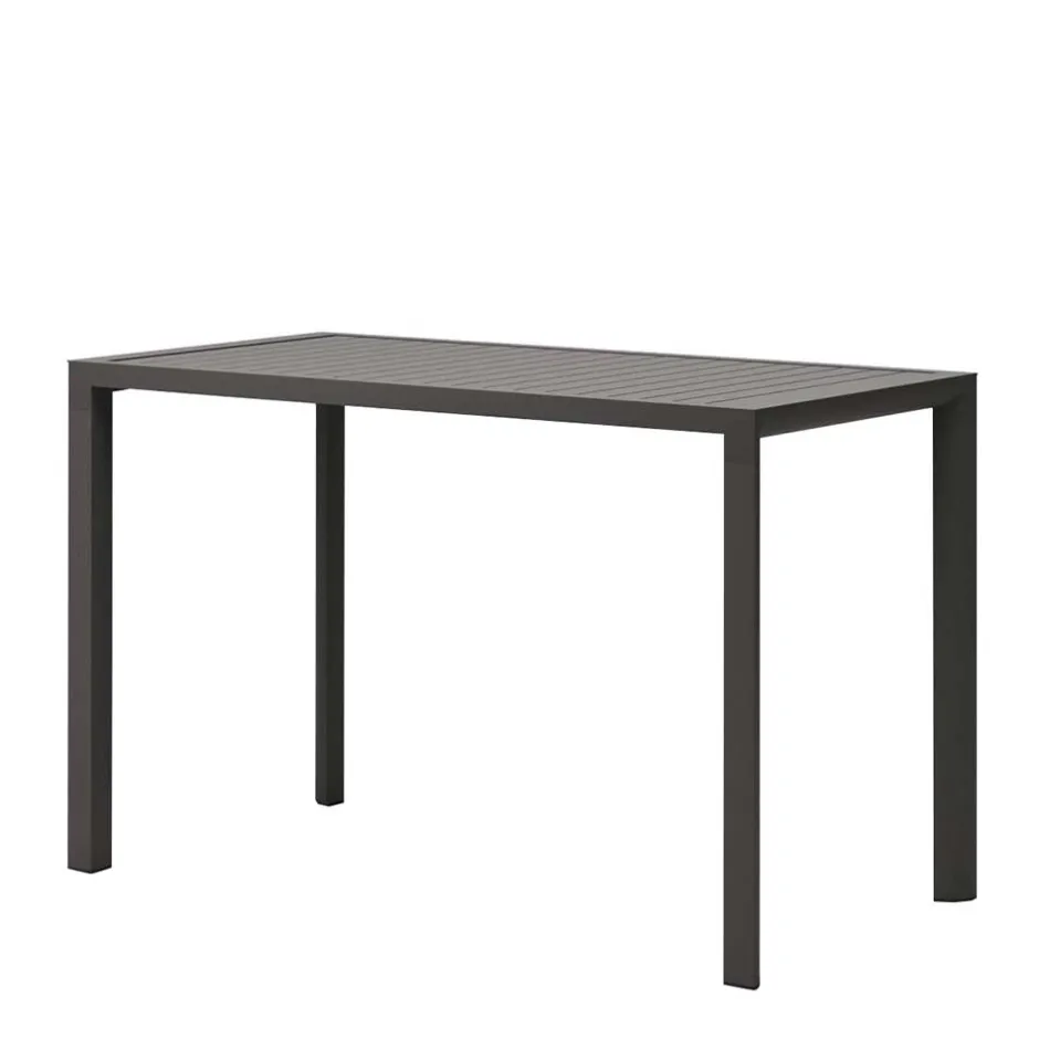 Wohnen 150x77 Garten Stehtisch in Dunkelgrau - Dumoriva