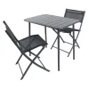 Wohnen 80x55 Gartentisch & Klappstühle Set - Xenata (dreiteilig)
