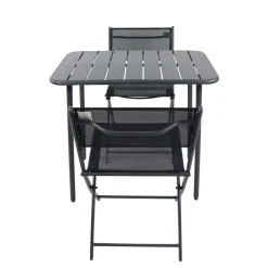 Wohnen 80x55 Gartentisch & Klappstühle Set - Xenata (dreiteilig)