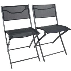 Wohnen 80x55 Gartentisch & Klappstühle Set - Xenata (dreiteilig)