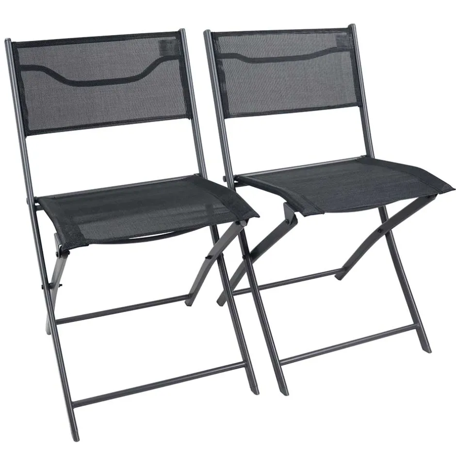 Wohnen 80x55 Gartentisch & Klappstühle Set - Xenata (dreiteilig)