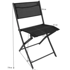 Wohnen 80x55 Gartentisch & Klappstühle Set - Xenata (dreiteilig)