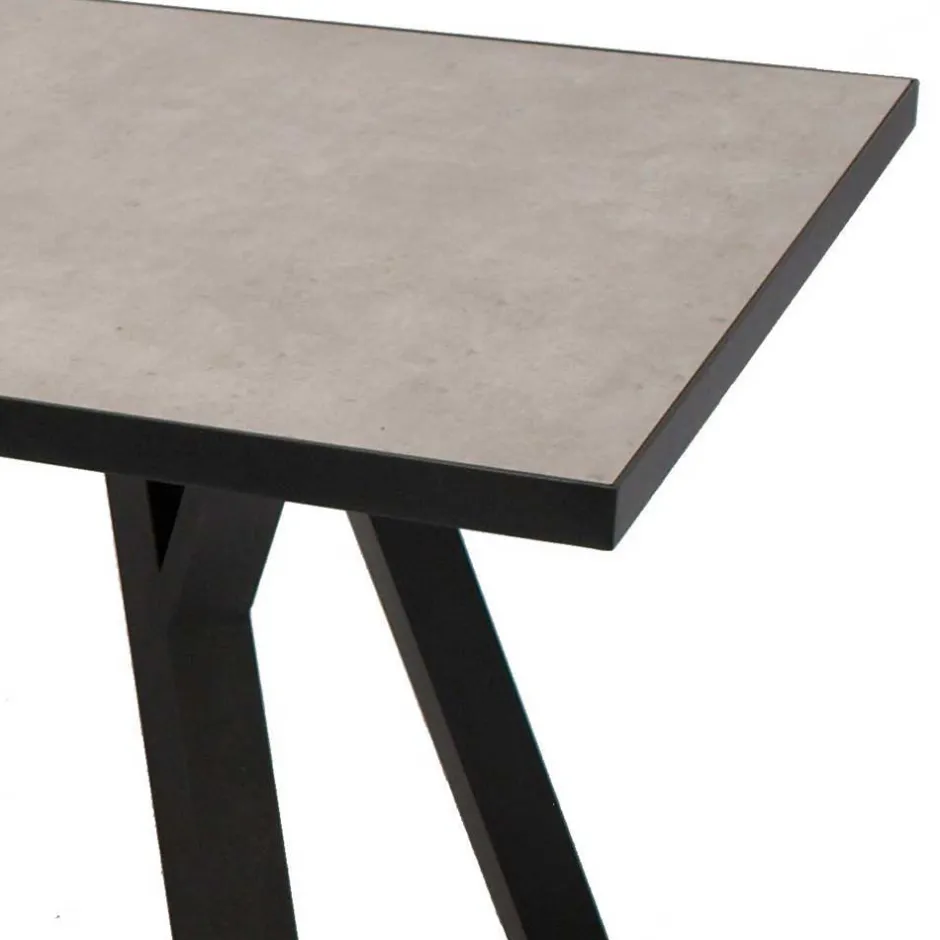 Wohnen 180x90 Gartentisch in Hellgrau & Dunkelgrau - Vojeco