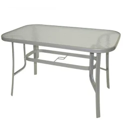 120x70 Gartentisch mit Glasplatte - Visinata^Wohnen