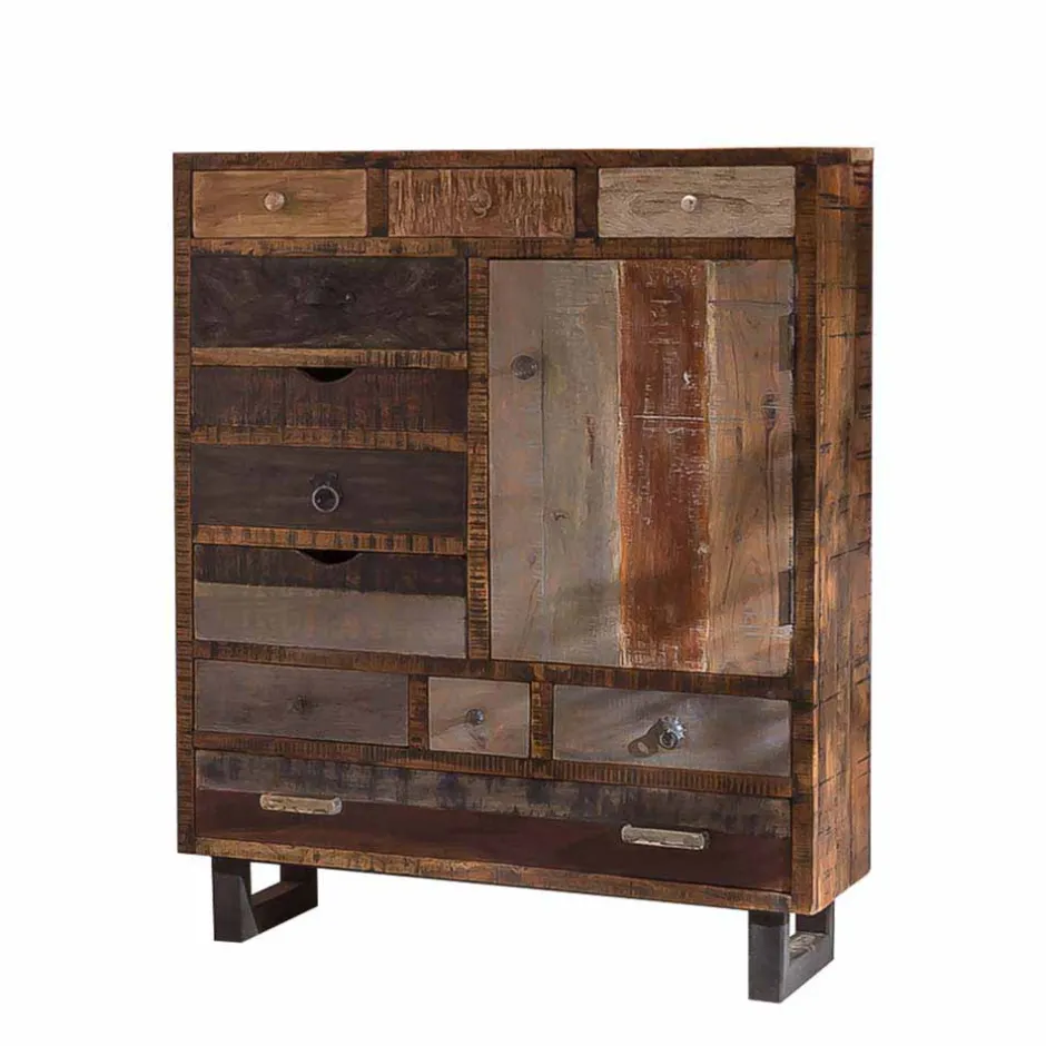 Wohnen 90x120 Highboard mit 11 Schubladen - Bahiro