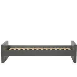 Wohnen 90x200 Holzbett in Grau aus Kiefer - Firgetta