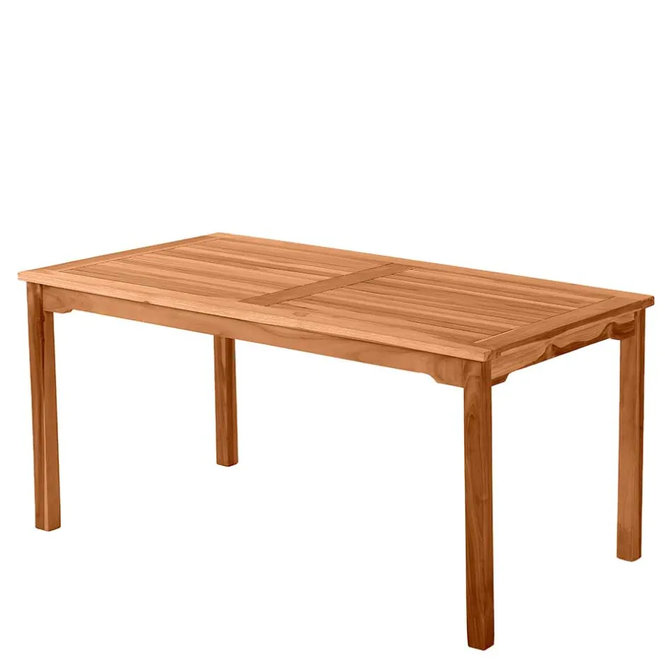 Wohnen 150x90 Holztisch für den Garten aus Teak - Klahuma