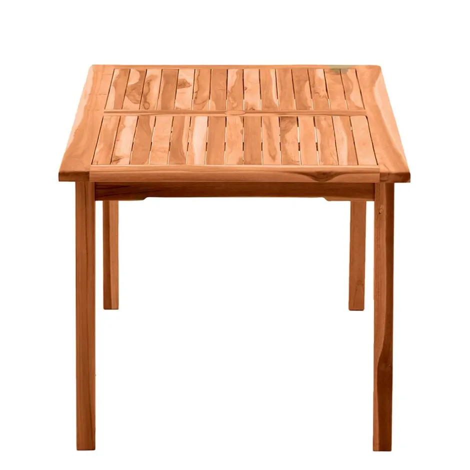 Wohnen 150x90 Holztisch für den Garten aus Teak - Klahuma
