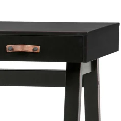 Kinder Wohnen 140x62 Kiefernholz Schreibtisch in Schwarz - Ilvessino
