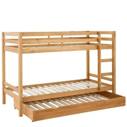 90x200 Kinder Stockbett in Kiefer Natur - Lowes^Wohnen Sale