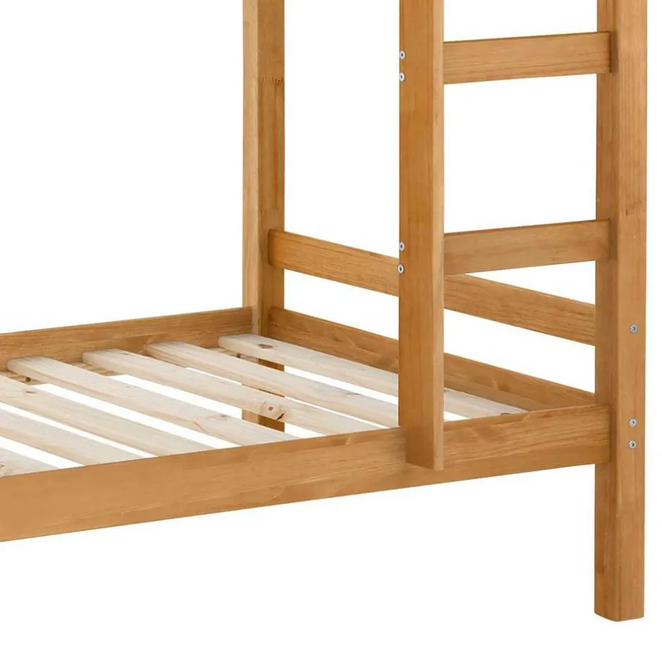 90x200 Kinder Stockbett in Kiefer Natur - Lowes^Wohnen Sale