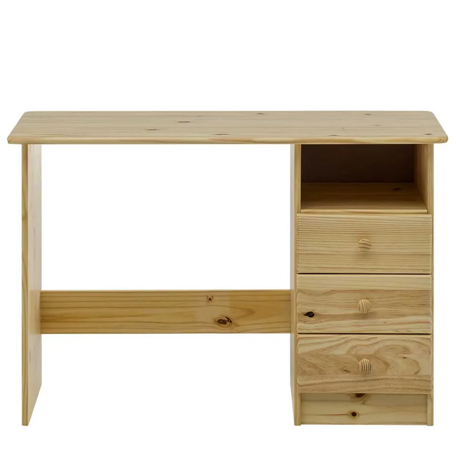 Wohnen 110x54 Kleiner Schreibtisch aus Kiefer Massivholz - Bibulath