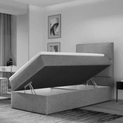 Wohnen 90x200 Komfortbett in Dunkelblau Samtbezug - Tom