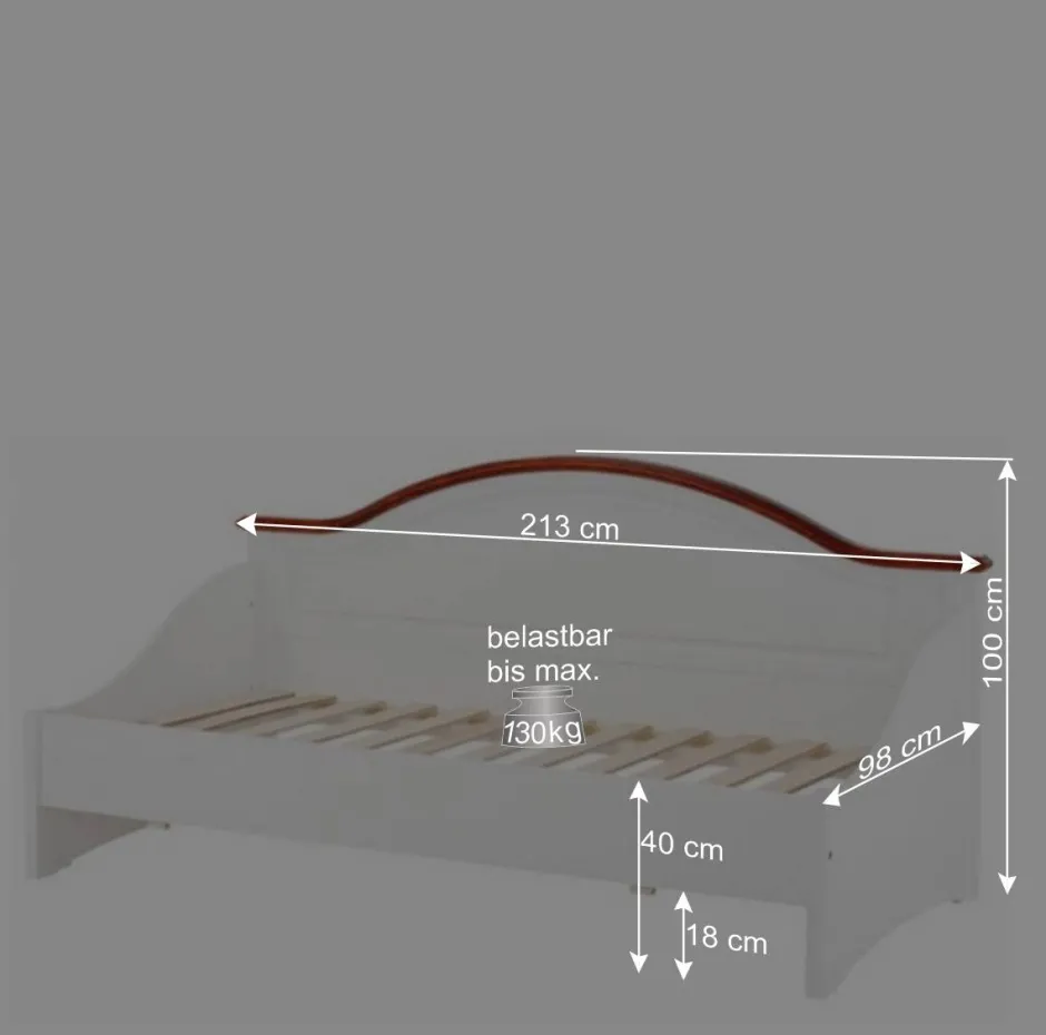 Wohnen 90x200 Landhaus Kojenbett inkl Lattenrost - Beapta