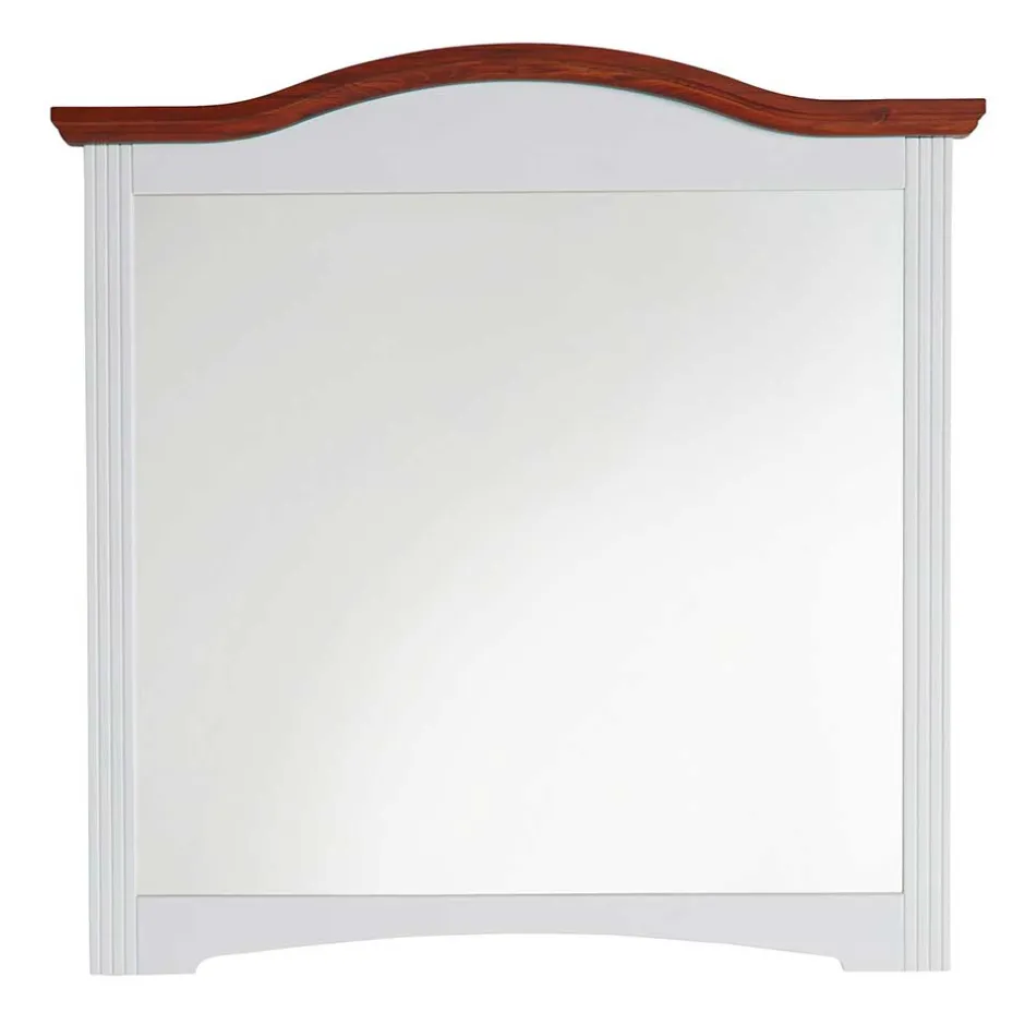 Wohnen 94x94 Landhaus Spiegel mit Holzrahmen - Beapta