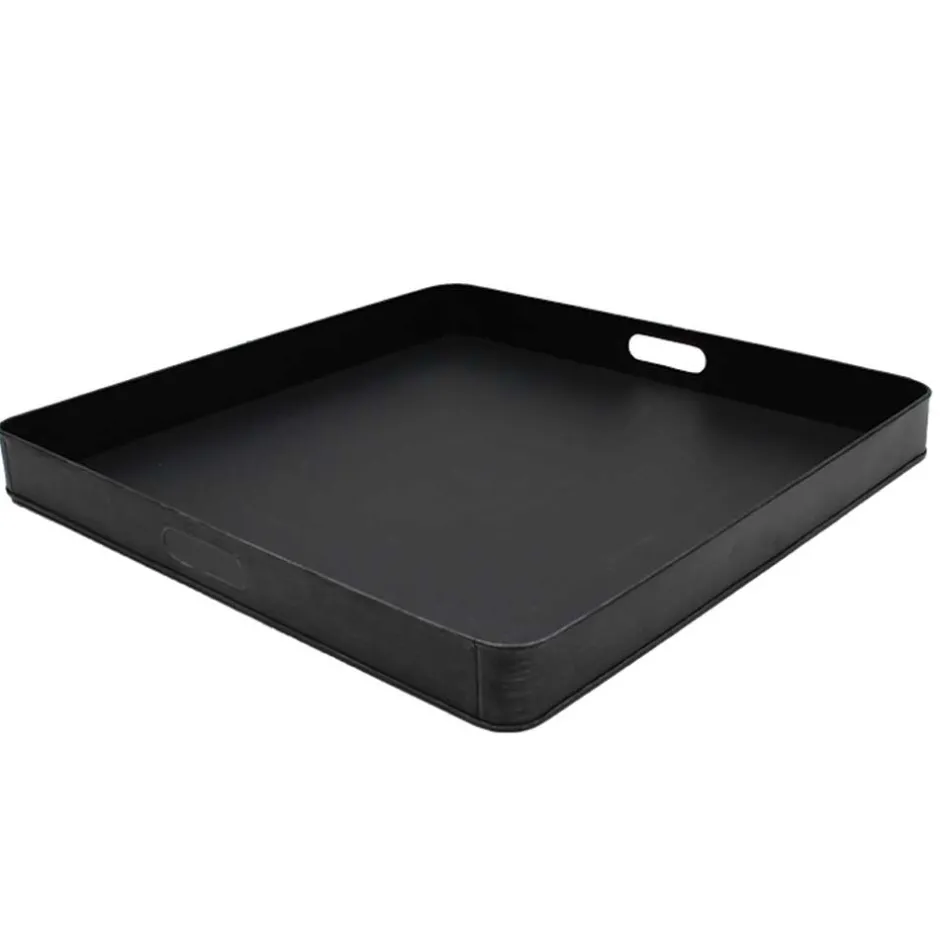 60x60 Metalltablett in Schwarz - Zirena^Wohnen Clearance