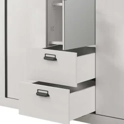 Wohnen 140x200 Modern Country Bett & Schrank - Tramos (vierteilig)