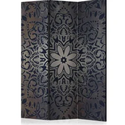 Wohnen 135x172 Paravent in Blau & Silbergrau - Drown