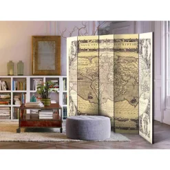 225x172 Paravent Nostalgie Weltkarte - Audra^Wohnen Discount