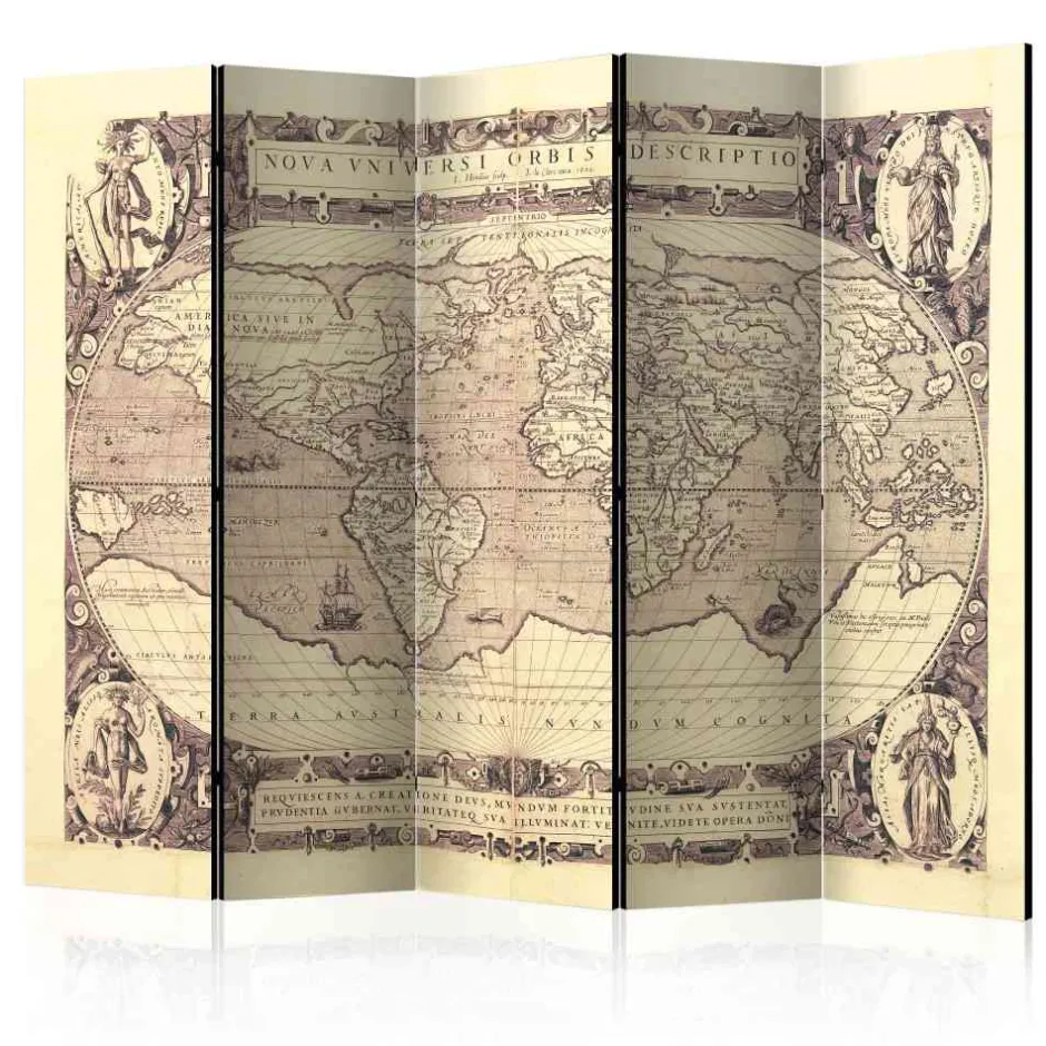 225x172 Paravent Nostalgie Weltkarte - Audra^Wohnen Discount