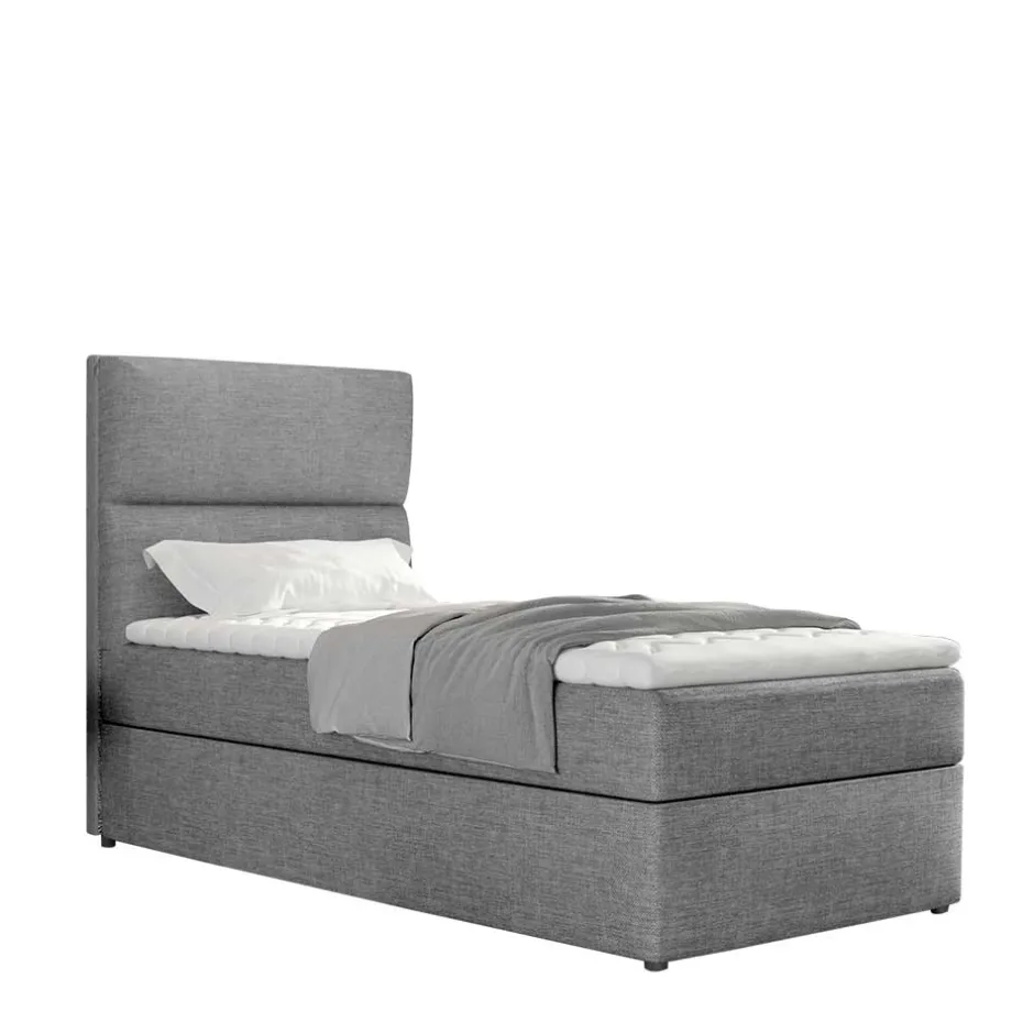 Wohnen 90x200 Polsterbett in Grau - Pandaua