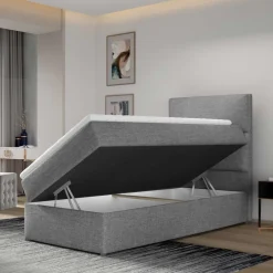 Wohnen 90x200 Polsterbett in Grau - Pandaua