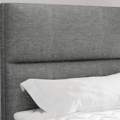 Wohnen 90x200 Polsterbett in Grau - Pandaua