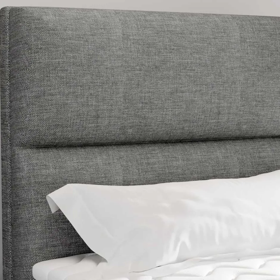 Wohnen 90x200 Polsterbett in Grau - Pandaua