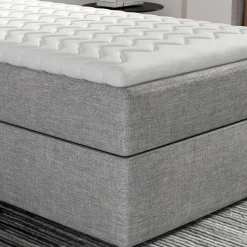 Wohnen 90x200 Polsterbett in Grau - Pandaua