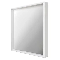Wohnen 80x80 Quadratischer Spiegel mit weißem Rahmen - Oranias