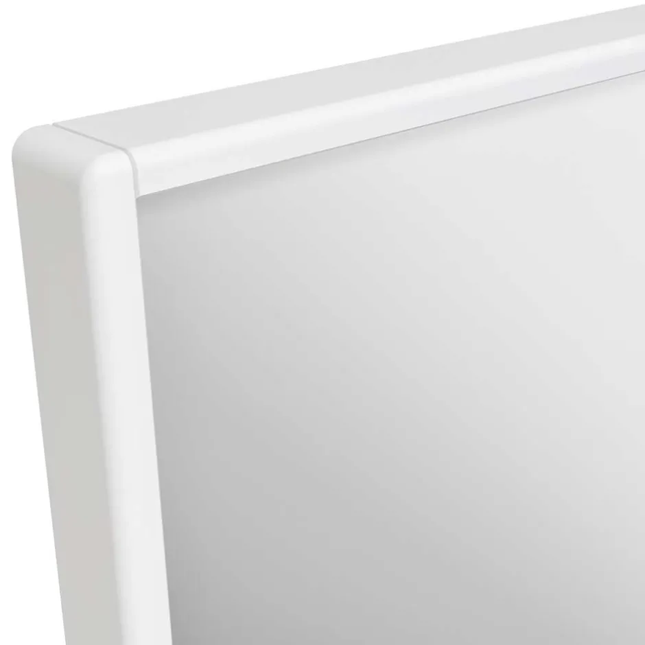 Wohnen 80x80 Quadratischer Spiegel mit weißem Rahmen - Oranias