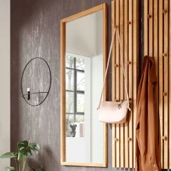 Wohnen 50x120 Rechteckiger Wandspiegel mit Eichenrahmen - Artensian