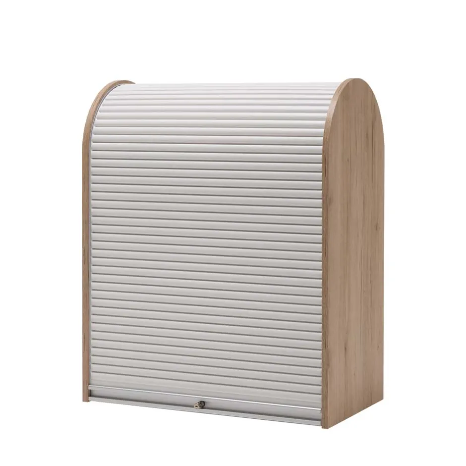 80x100 Rollladenschrank in Weiß & Eiche - Norwich^Wohnen New