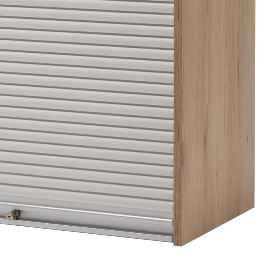 80x100 Rollladenschrank in Weiß & Eiche - Norwich^Wohnen New