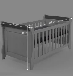 70x140 Scandi Style Gitterbett für Kinderzimmer - Mirandesca^Wohnen Hot