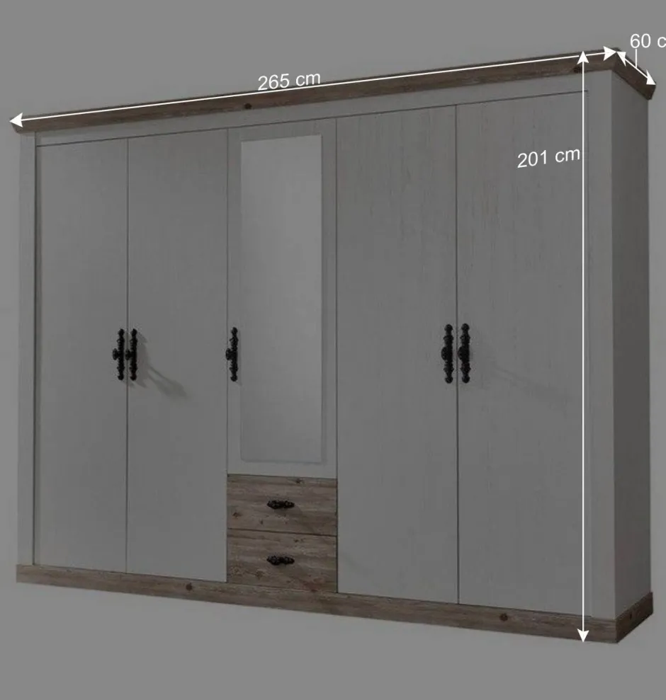 Wohnen 180x200 Schlafzimmer Möbel komplett - Nedita I (vierteilig)