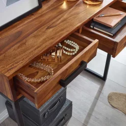 Wohnen 90x36 Schreibtisch Schminktisch mit Schubladen - Vioriga