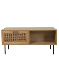 Wohnen 110x59 Skandi Couchtisch mit Wiener Geflecht - Esholda