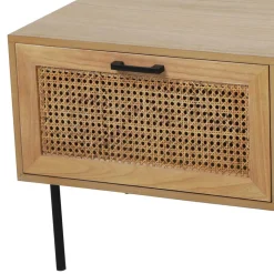 Wohnen 110x59 Skandi Couchtisch mit Wiener Geflecht - Esholda