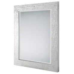 Wohnen 55x70 Spiegel mit breitem Rahmen in Silber - Tunapuna
