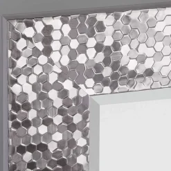 Wohnen 55x70 Spiegel mit breitem Rahmen in Silber - Tunapuna