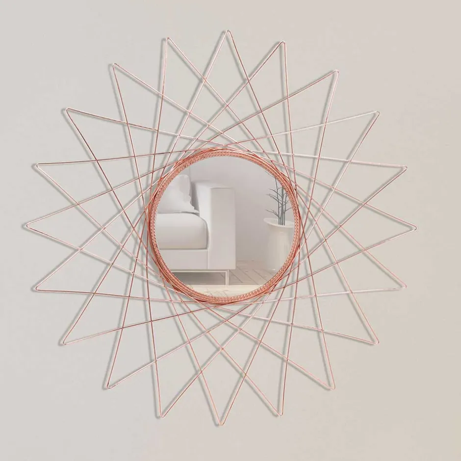 Wohnen 79x79 Spiegel mit Sternrahmen filigran - Reesa