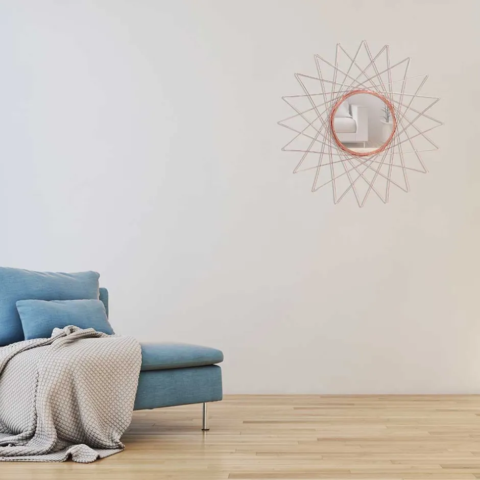 Wohnen 79x79 Spiegel mit Sternrahmen filigran - Reesa